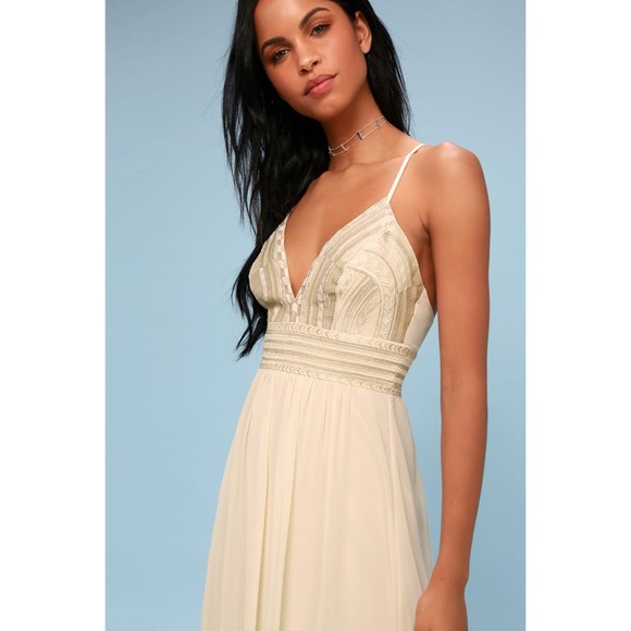 Lulu’s Savona Cream Embroidered Maxi Dress - Picture 5 of 8
